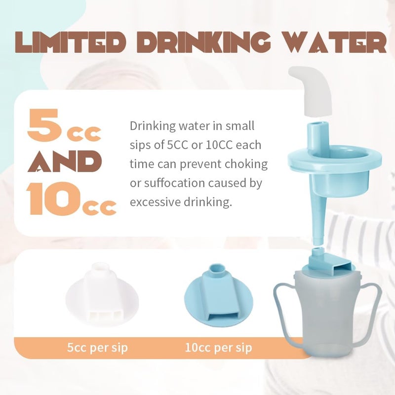 Ehucon Dysphagia Regulating Drinking Cup for Swallowing and Disorders People,Dispenses 5cc or 10cc of Liquid Each Time,Helps to Prevent Choking - Image 2